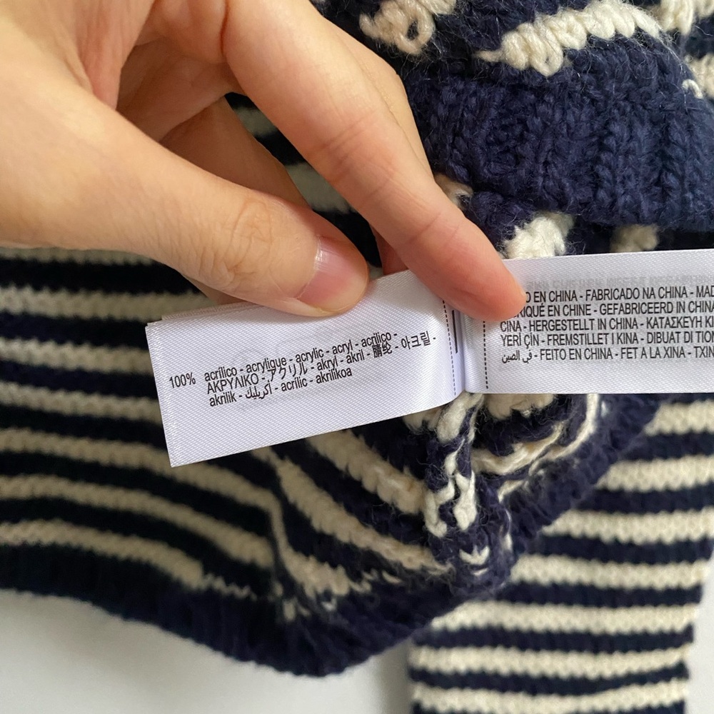 Zara Girls Striped Knit Cardigan 11-12 - Picture 3 of 4